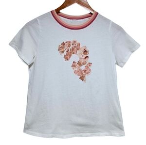 Zimmermann Logo Graphic T-Shirt in White/Pink Size 10